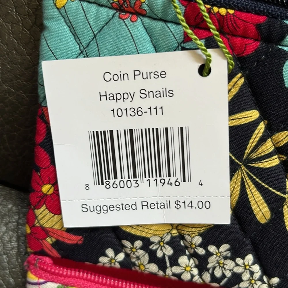 Vera Bradley two coin purses in clementine and happy snails